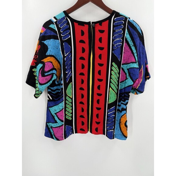 Women’s Vintage 80’s F STOP Graphic Print Short Sleeve Size LARGE Retro Y2k 90's - Picture 6 of 9